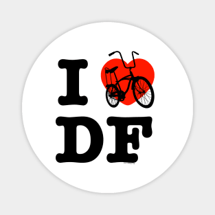 I Love Cycling DF 2 / Yo Amo andar en Bicicleta en el DF 2 / Chilango Pride / Orgullo Chilango Graphic Magnet